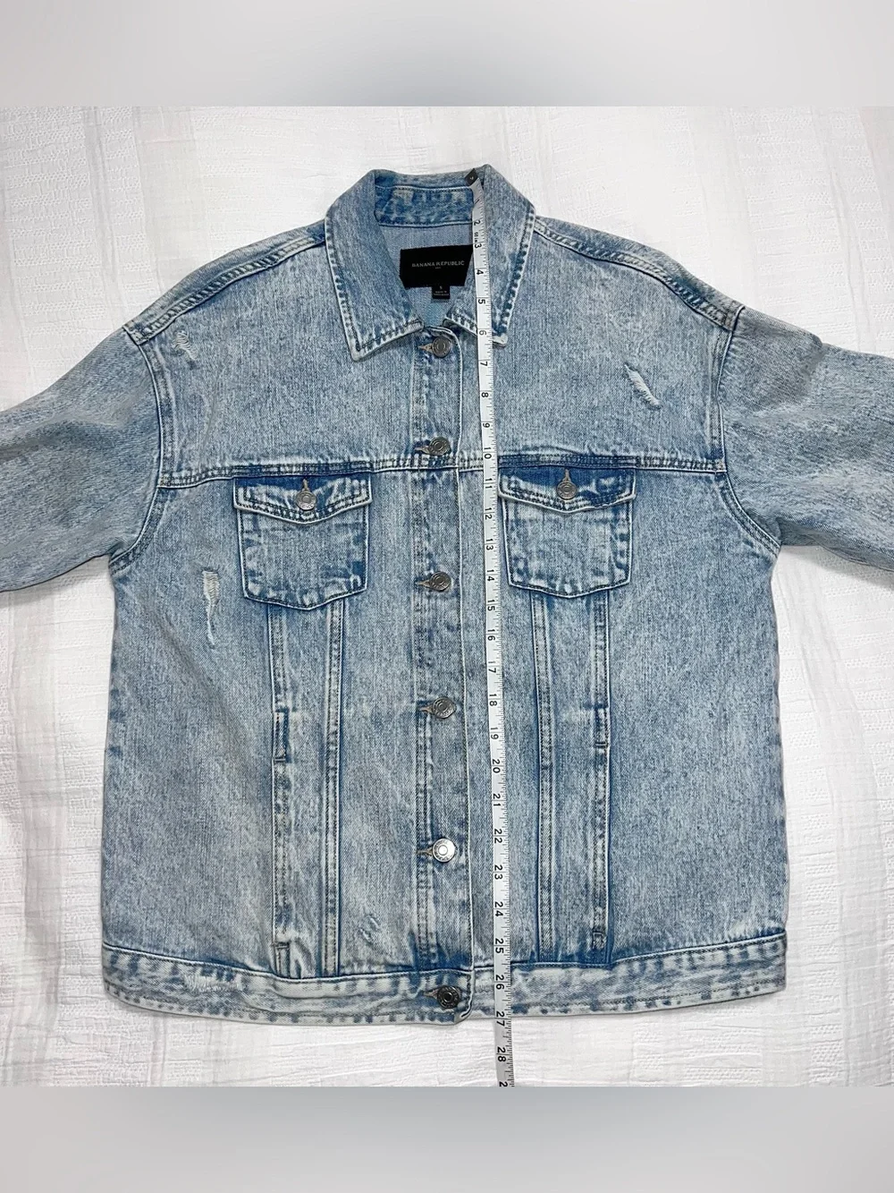 Banana Republic Denim Jean Jacket Light Blue Wash Oversized Women’s Size Small